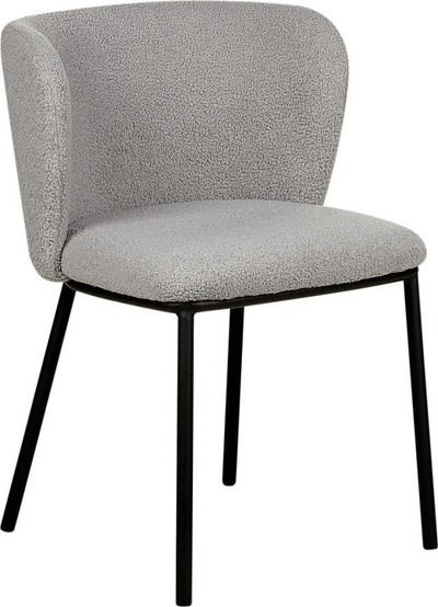 Set karrigesh ngrënieje Beliani Mina, boucle, 2 copë, gri
