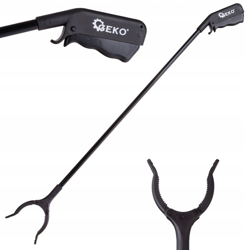 Kapëse alumini Geko, 77 cm, dorezë ergonomike, gri