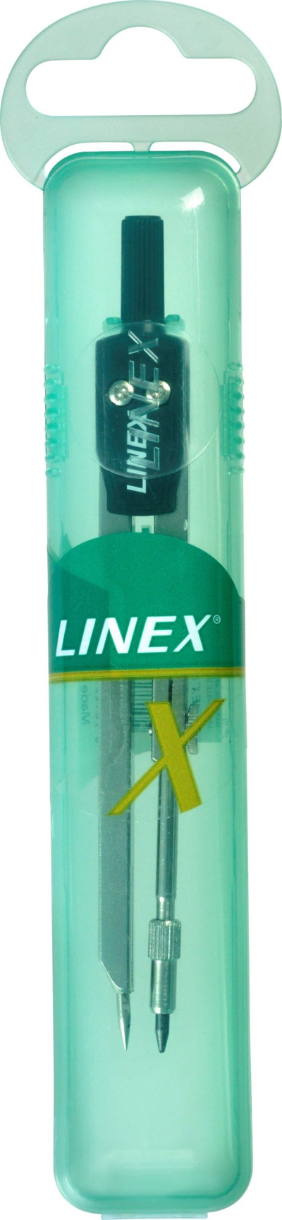 Set kompas Linex 401, metalik, me kuti plastike, argjendtë