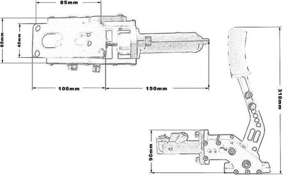 Dorëfren hidraulik TurboWorks B01, piston 0.75", për drift, lejla