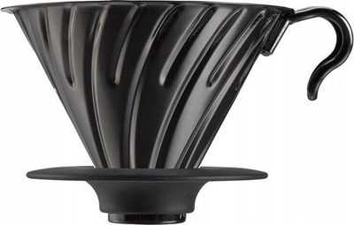 Dripper kafeje Hario V60 Metal, madhësia 02, mat i zi