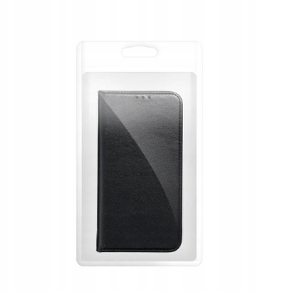 Futera magnetike portofol Smart Magneto për Samsung Galaxy A36 5G, lëkurë e zezë, me qëndrim horizontal