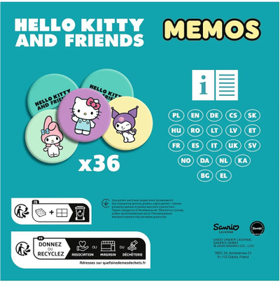 Loja memori për kalamaj Hello Kitty, 36 copa, prej 3 vjeç