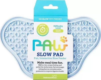 Tapet lëpirës për kafshë Pet Dream House Lick Pad Easy, silikoni, me thithëza, baby blue