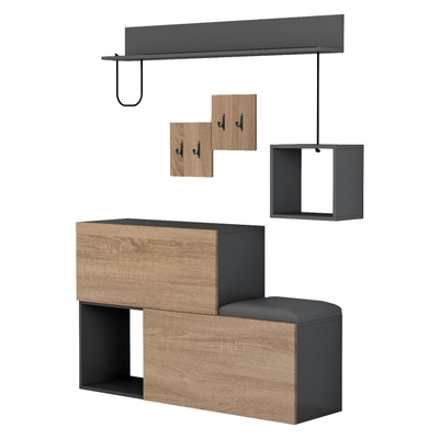 Set paradhomë Cerb 120x20x72Hcm (HM8957.11), gri