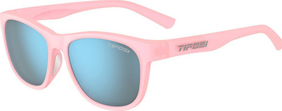 Syze dielli Tifosi Swank Satin Crystal Blush, lente Smoke Bright Blue, mbrojtje UV, rozë