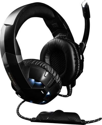 Kufje MODECOM Volcano MC-849 Shield 2 (S-MC-849-SHIELD2), Mini Jack 3.5 mm Usb, 2.2 m, e zezë