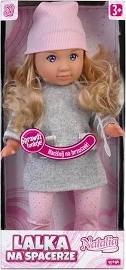 Kukull Natalia On A Walk Artyk, 35cm, interaktive, gri me rozë