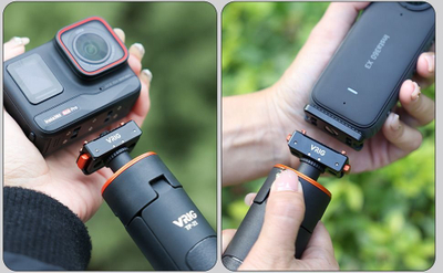 Adapter tripod Vrig AC07 për Insta360 Ace edhe Ace Pro, me quick release, ngjyrë e zezë