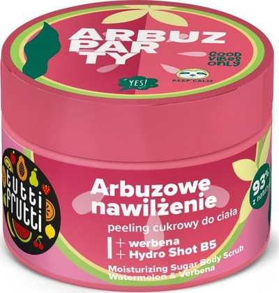 Skrab trupi Tutti Frutti, sugar body scrub, me shalqi &amp; verbena, hidratues, 300g