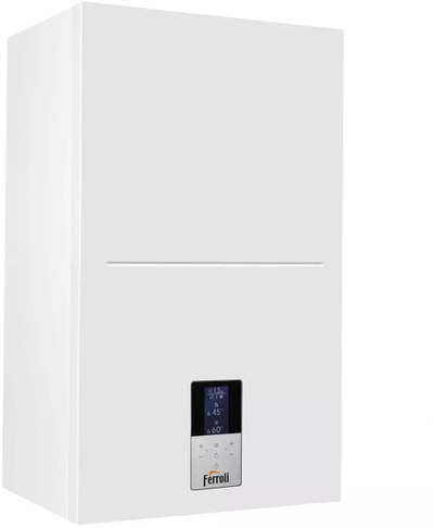 Kaldajë kondensimi Ferroli BlueHelix HiTech RRT 34 K, 32.5 kW, bojler inox 50 L, e bardhë
