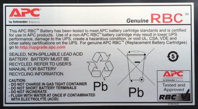 Bateri zëvendësuese UPS APC RBC31, plumb acid, origjinale, e zezë