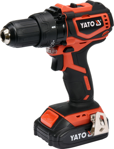 Вежба со батерија YATO YT-82794, 18V 2Ah, 42Nm, црно портокалова
