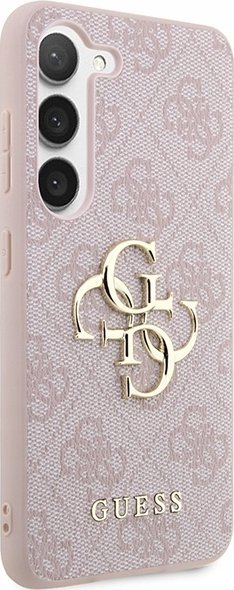 Маска за телефон Guess PU 4G Metal Logo за Samsung Galaxy A55 5G, розова
