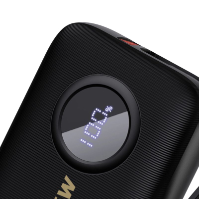 Power bank Dudao K14, 10000mAh, me kabllo USB C dhe Lightning, ngjyrë e zezë