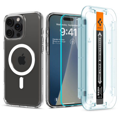 Mbështjellës për iPhone 16 Pro Max Spigen Ultra Hybrid MagSafe, transparent