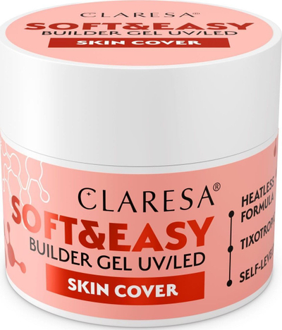 Xhel ndërtues thonjsh Claresa Keratin Soft Easy Builder Gel Skin Cover, 90g, nude