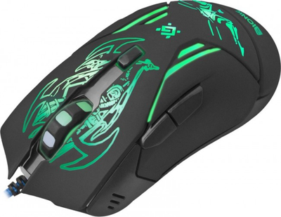 Maus gaming Defender Bionic GM-250L, 3200 DPI, me kabllo USB, i zi me ndriçim
