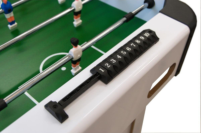 Tavolinë fussball Enero Foosball Game Table, me numërues rezultati, për 2 deri 4 lojtarë, e bardhë