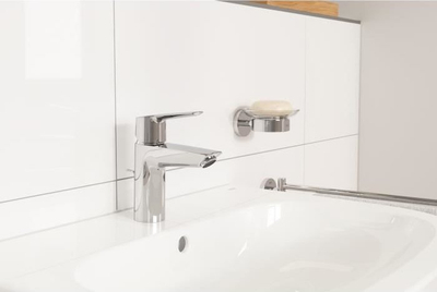 Rubinet lavamani GROHE QuickFix Start, me sifon pop up, H 16.5 cm, krom
