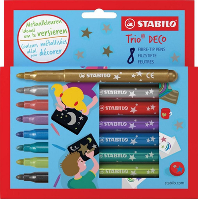 Set markerësh Stabilo Trio Deco, 8 copë
