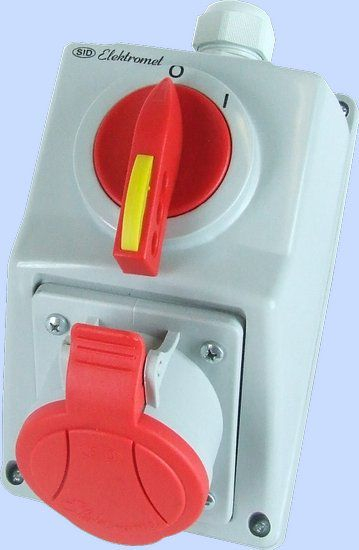 Set instalimi Elektromet me prizë 5P 0-I 32A IP54 (974005)