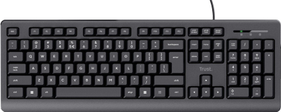 Tastierë TRUST Primo, me kabllo USB, layout CZ SK, e zezë