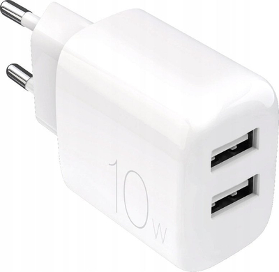 Полнач за ѕид Puro PROLITE, 10W, 2x USB A, бел
