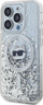 Масака за телефон Karl Lagerfeld Liquid Glitter Choupette Head MagSafe за iPhone 13 Pro, проѕирна, со сјај