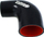 Lidhës silikon TurboWorks Pro, 90°, reduktim 70-76mm, i zi