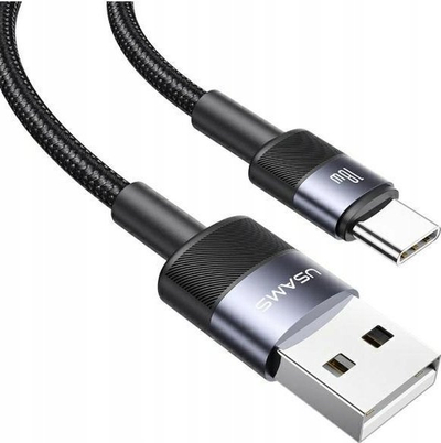 Kabllo USB Usams SY Series US SJ718, USB A në USB C, 1.2m, 18W, e zezë
