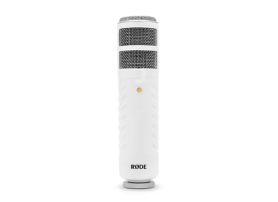 Mikrofon Rode Podcaster MkII, dinamik USB, me dalje për kufje, i bardhë