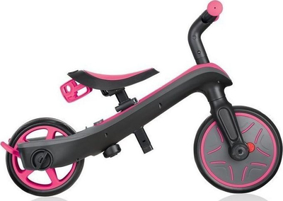 Tricikël 4-në-1 Globber Explorer Trike, me tendë dielli, rrip sigurie 5 pika, rozë