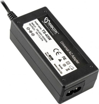 Адаптер за лаптоп SBox TS-45W, 45W, 19V, црн