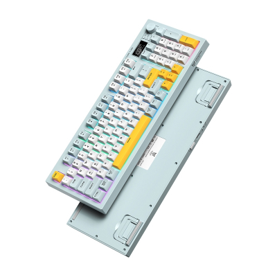 Tastierë wireless ONIKUMA G80, 94 taste, RGB, gri me të verdhë