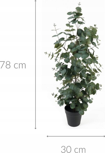 Bimë artificjale Present Time Kunstplant Eucalyptus Leaf Large, 30x30x78cm, e gjelbër