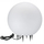 Llambë kopshti Polux ARGENTO, sferë Ø30cm, 1xE27 25W, IP65, e bardhë