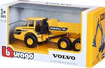 Lodër kamion Burago Volvo A25G, i verdhë