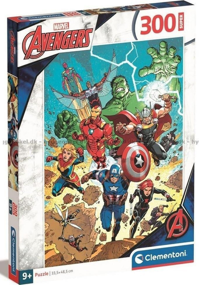 Puzzle Clementoni Marvel The Avengers, 300 copa, për kalamaj, shumëngjyrësh