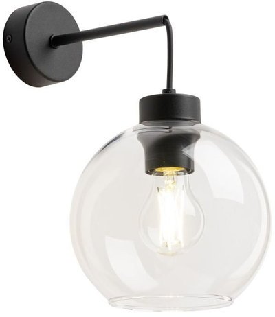 Llambë muri Luminosa Cubus Dome, E27, qelq transparent, e zezë