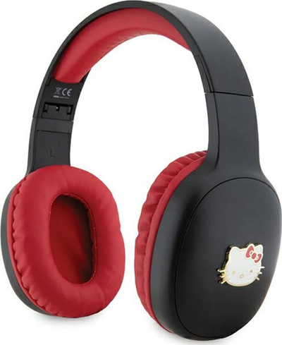 Kufje Bluetooth Hello Kitty Bicolor, wireless, USB C, të zeza