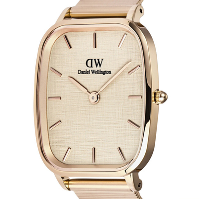Orë dore Daniel Wellington Marlon Wire Linen Rose Gold DW00100815, e artë