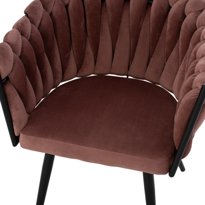 Kolltuk Luanda velvet + këmbë metal 60×54×78 cm (HM8741.02)