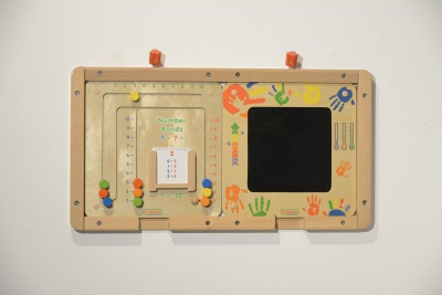 Rrepa montimi MASTERKIDZ Flex, për 2 panele edukative, dru natyral