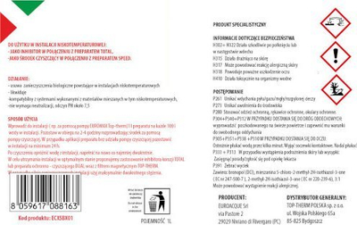 Solucion pastrimi Biox Top-therm, për sisteme ngrohje me temperaturë të ulët, 1L