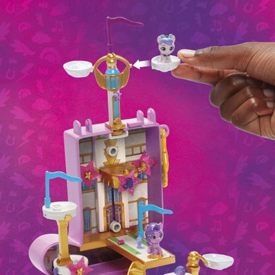 Lodër set My Little Pony Compact Creation Zephyr Heights, 40+ pjesë, me figurina të vogla, me shumë ngjyra