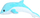 Lodër pellushi delfin Mascot, 50 cm, blu