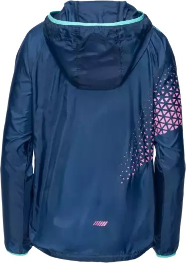 Xhaketë vrapimi IQ INURO WMNS, kapuç, xhep me zinxhir, blu