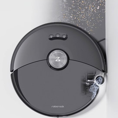 Fshesë robotike Roborock S8 MaxV Ultra, stacion vetëpastrimi, thithje e fuqishme, e zezë