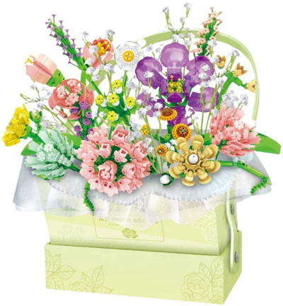 Set blloqe ndërtimi Flower Box, 750 copa, LED, jeshile